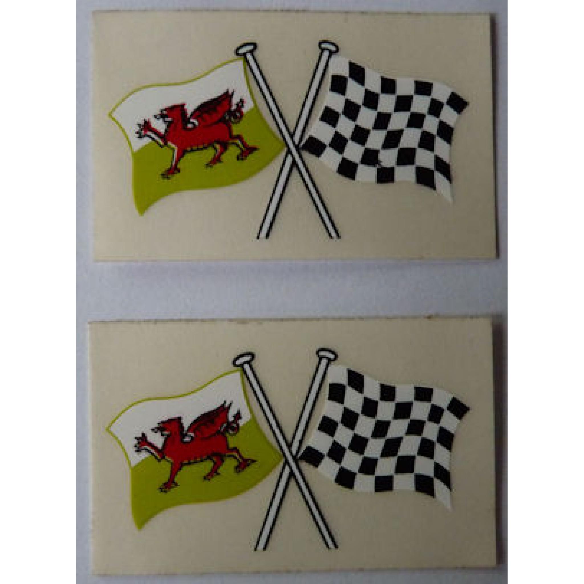 2 PCS Car Both Side Stripes Decals Stickers Auto Vinyl Graphics Checkered Flag