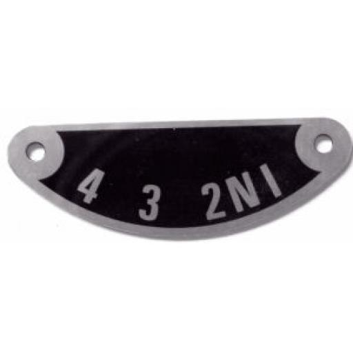 Gear Indicator Plate - Triumph - 57-1417