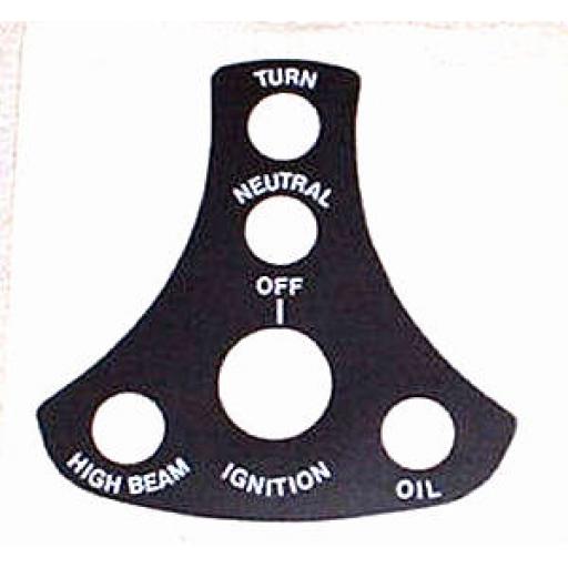 Instrument Panel Idenification Label/Sticker - Triumph T140 T160 - 60-4502