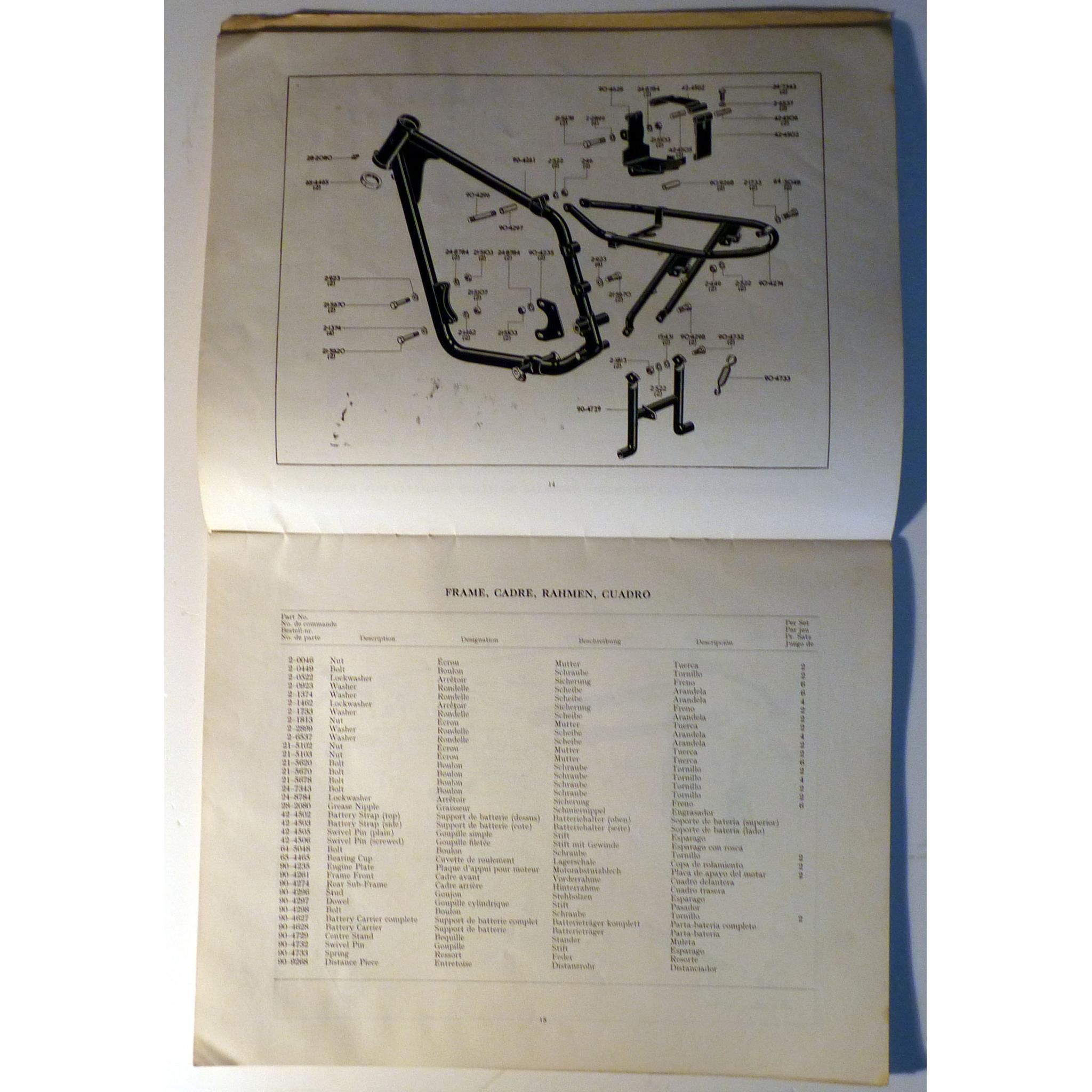 BSA Spare Parts Catalogue BSA Bantam Super Model D7 bsa-spare-parts-catalogue-bsa-bantam-super-model-d7
