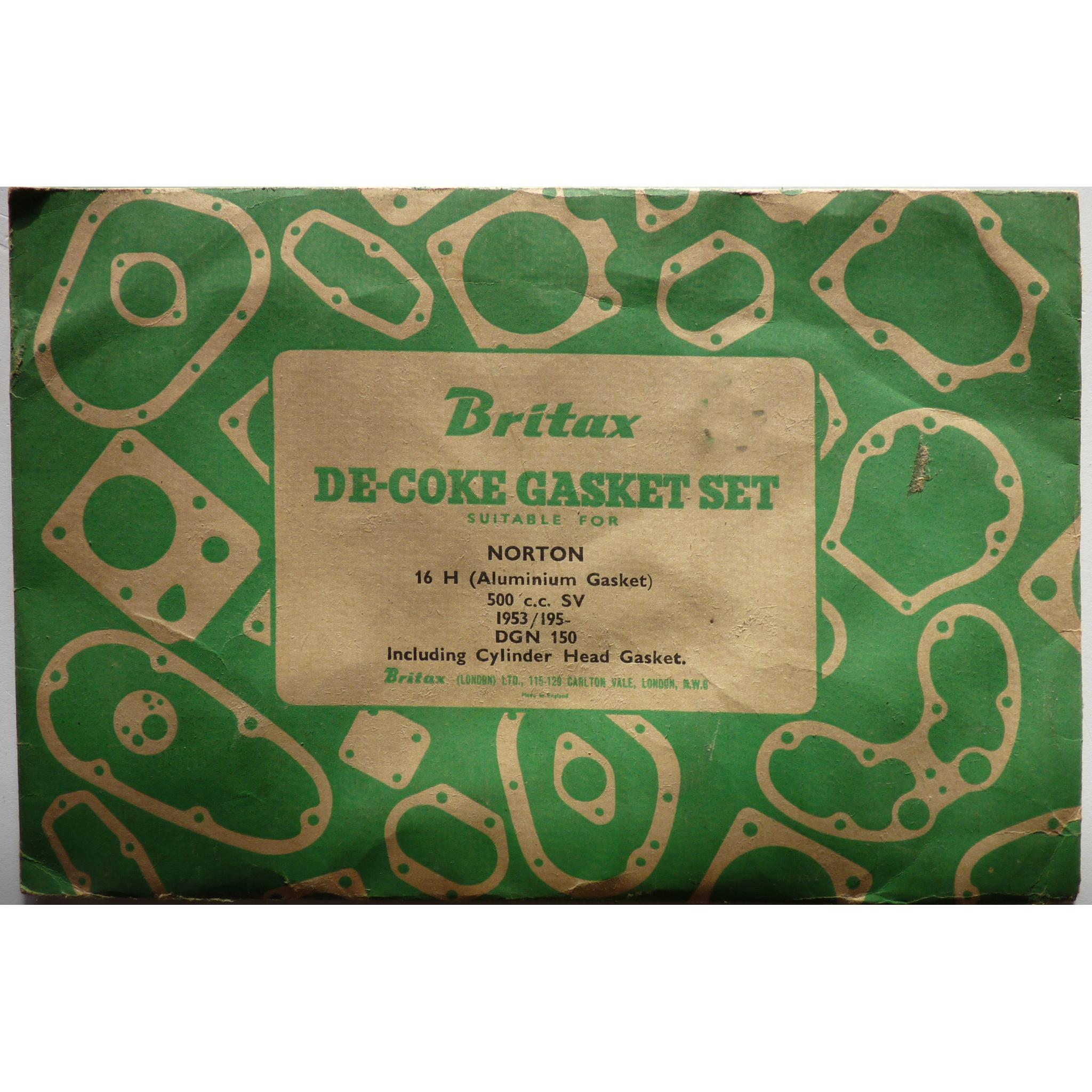 Decoke Gasket Set Norton 16H 500cc SV 1953 on