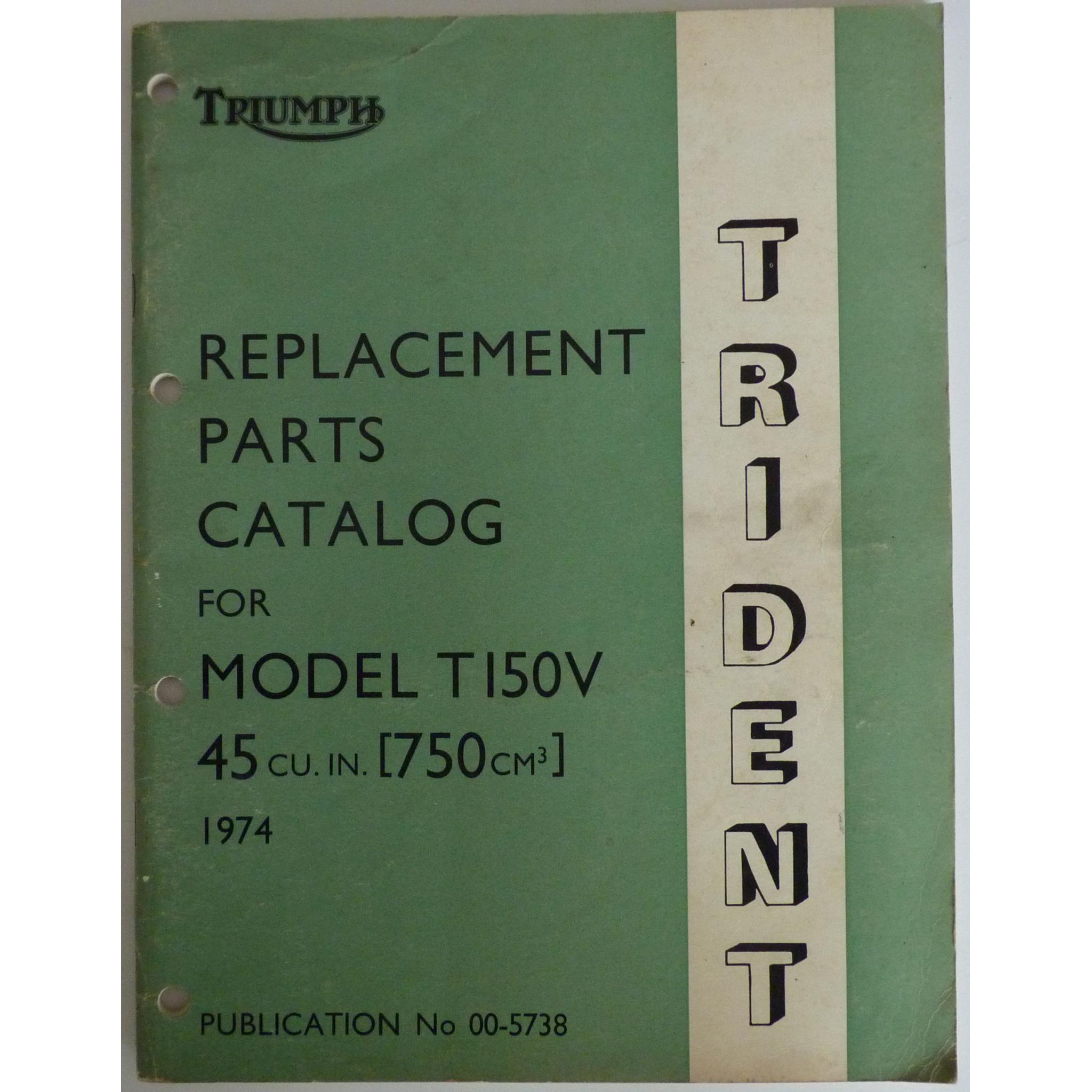Triumph T150 Trident Replacement Parts Catalogue 1971 USA Edition