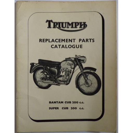 Triumph Bantam Cub 200cc And Super Cub 200cc Replacement Parts Catalogue 1967