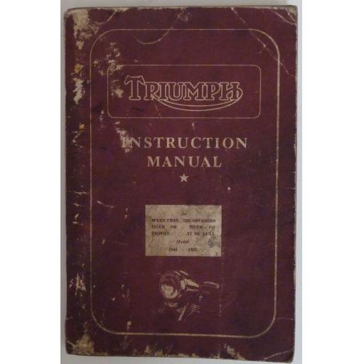 Triumph Instruction Manual for Motorcycles 1945-1955