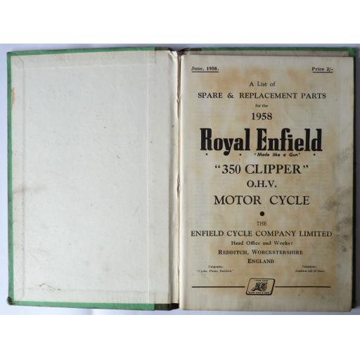 Royal Enfield 350 Clipper OHV Spare Parts List 1958 02.jpg