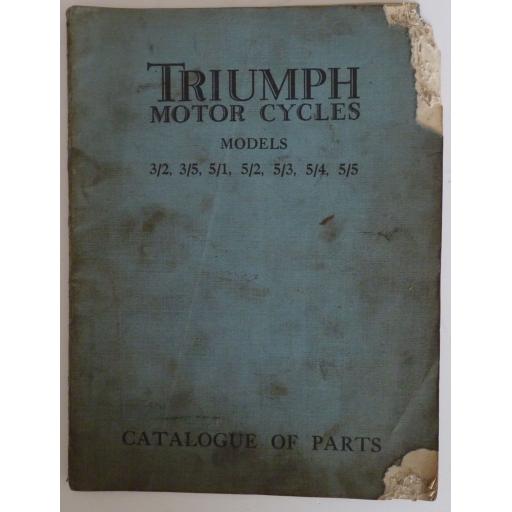 Triumph Motor Cycles Catalogue of Parts - 1934