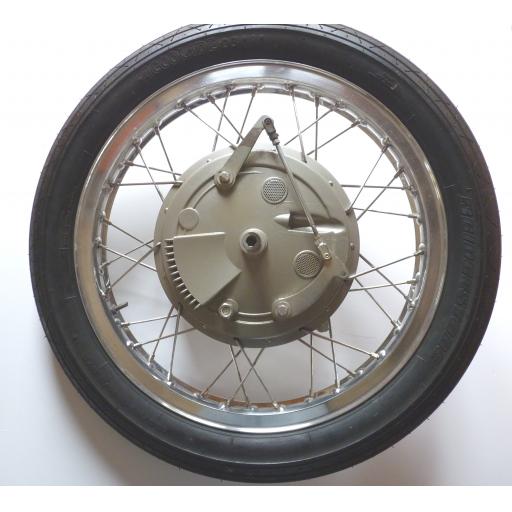 Grimeca Front 4 Leading Shoe Brake - Complete wheel in alloy rim with tyre