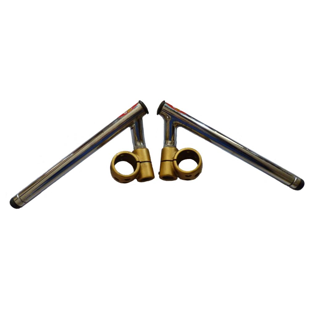 Tommaselli Adjustable Clip on Handlebars Black Bars with Silver Alloy