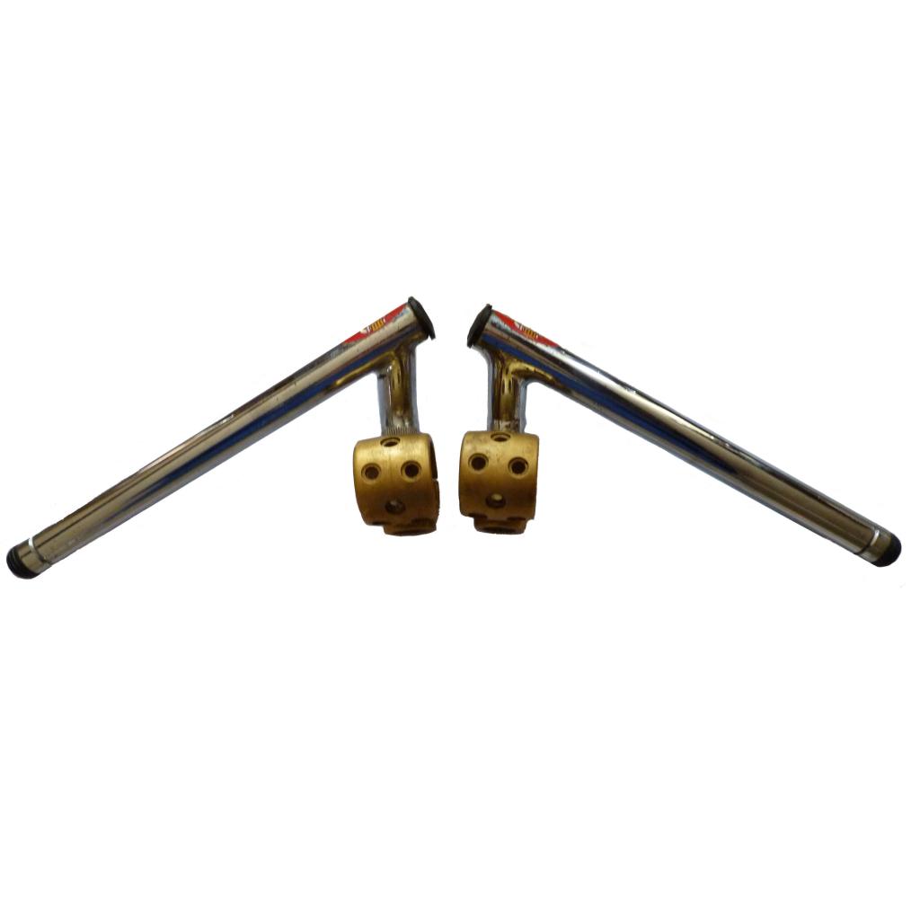 Tommaselli Adjustable Clip on Handlebars Black Bars with Silver Alloy