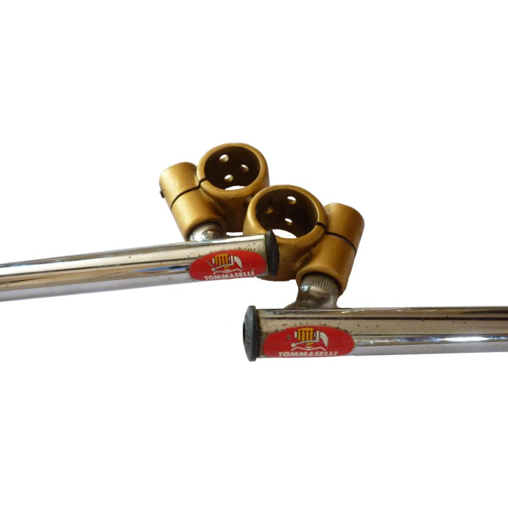 Tommaselli Adjustable Clip on Handlebars Black Bars with Silver Alloy