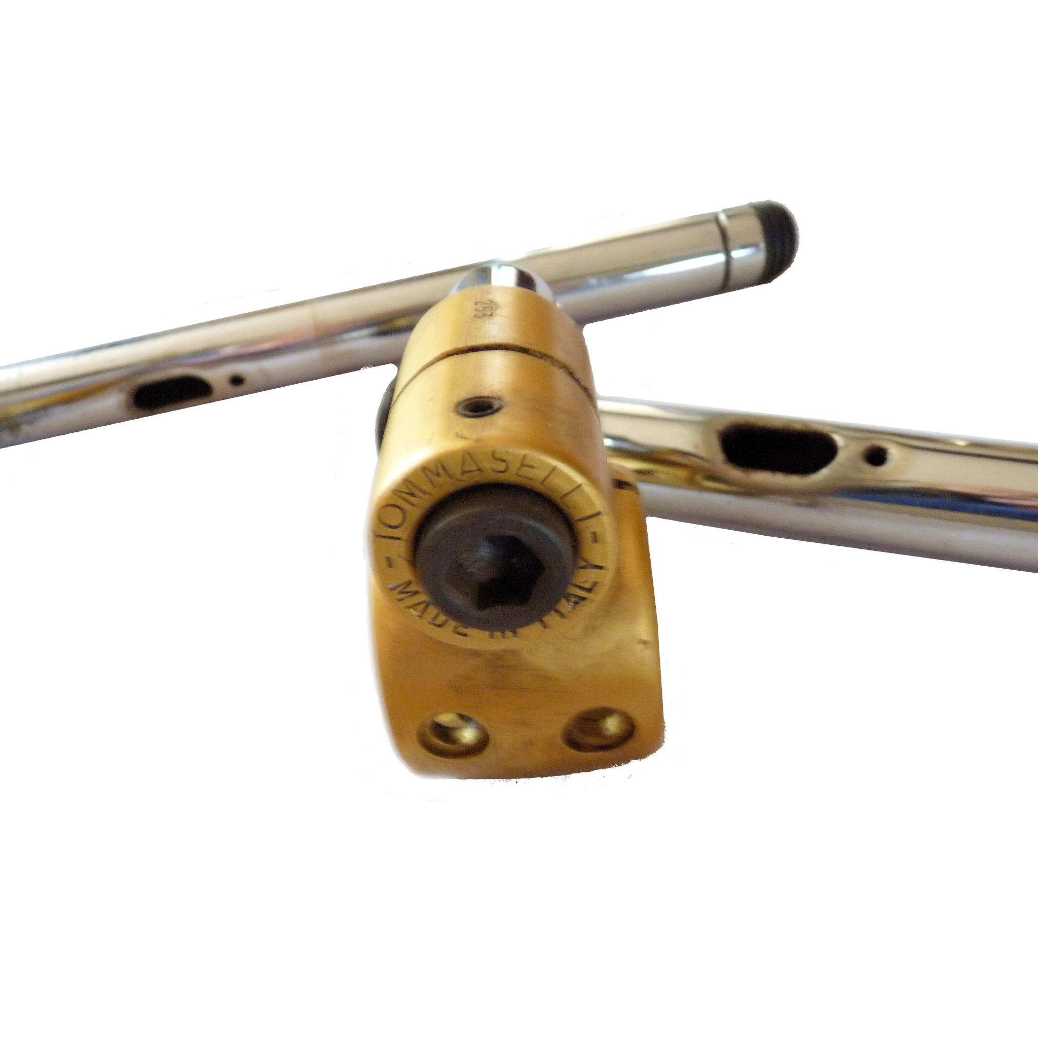 Tommaselli Adjustable Clip on Handlebars Black Bars with Silver Alloy Clamp 39 mm