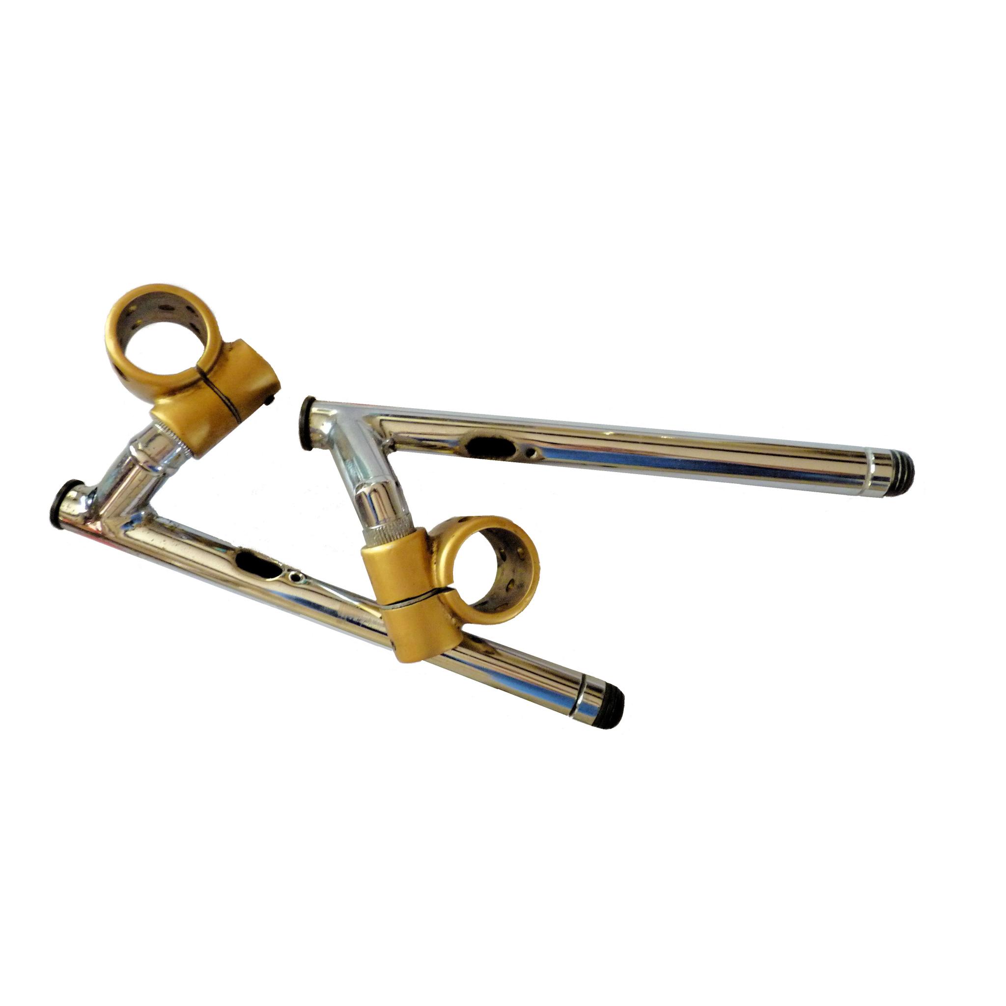 Tommaselli Adjustable Clip on Handlebars Black Bars with Silver Alloy